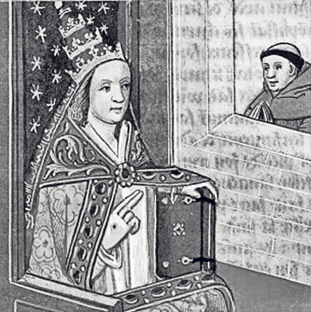 Papesa Ioana, într-o pictură din secolul al XVI-lea