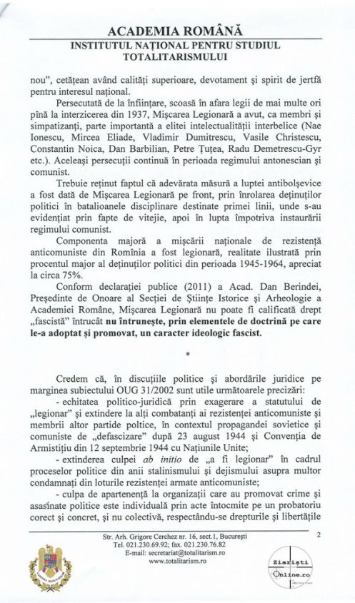Academia Romana INST despre Miscarea Legionara 02 Iunie 2015 - Camera Deputatilor - Ziaristi Online